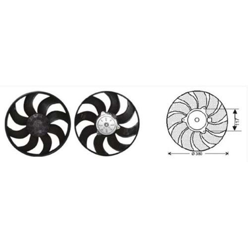 FAN MOTORU 12V VECTRA V 1,6