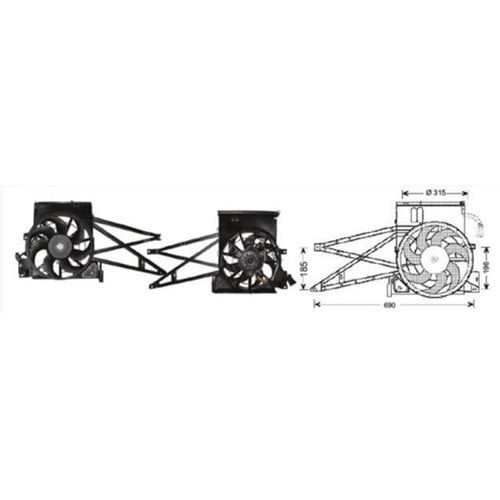 KLIMA FAN MOTOR 12V OPEL VECTR