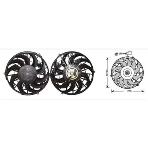 FAN MOTOR 12V VECTRA A CORSA