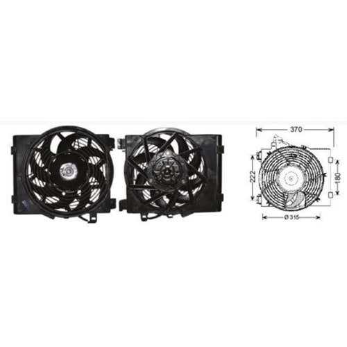 FAN MOTOR 12V CORSA KLIMALI