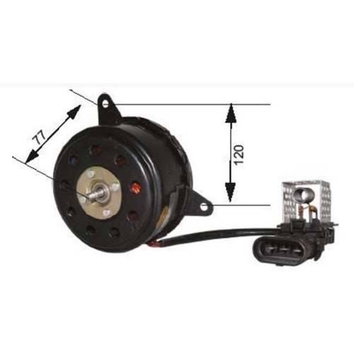 FAN MOTOR TEK OPEL ASTRA G KLIMASIZ