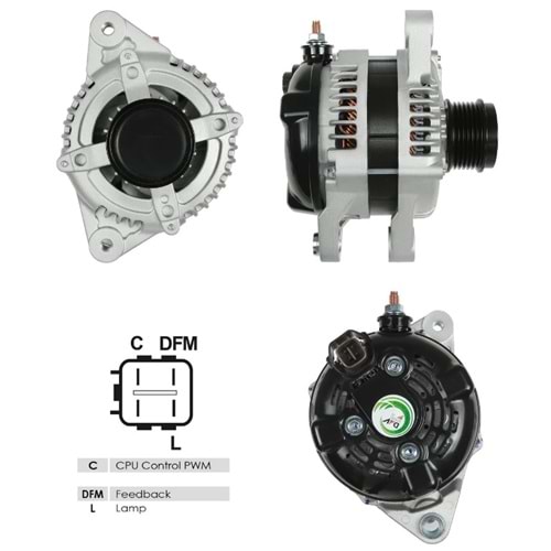 ALT DINAMO 12V 150A DENSO TIP HYUNDAI ix35 SANTA FE KIA SORENTO DAN-1102 JHM ALT9514