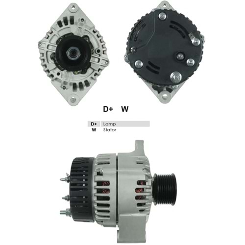 ALT DINAMO 12V 120A ISKRA TIP NEW HOLLAND IVECO MOTOR IA1286 D+ W
