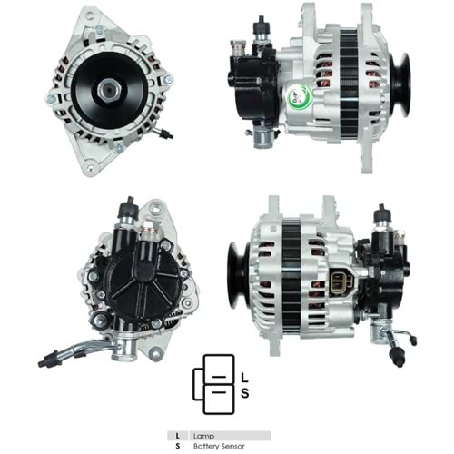 ALT DINAMO 12V 65A MITSUBISHI TIPI L300 2,5 D TD 98- TEK KASNAK