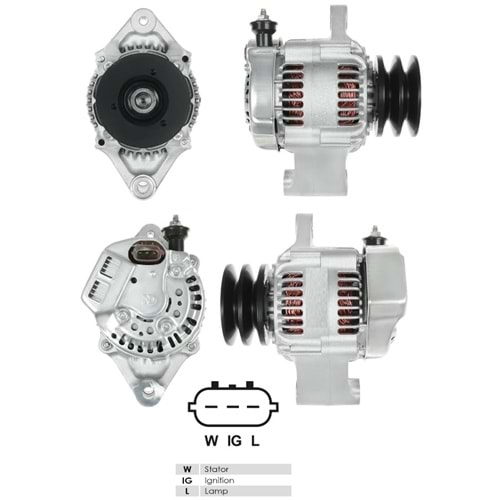 ALT DINAMO 12V 55A NIPPON DENSO TIP CATERPILLAR LOADER FORKLIFT PERKINS MOTOR