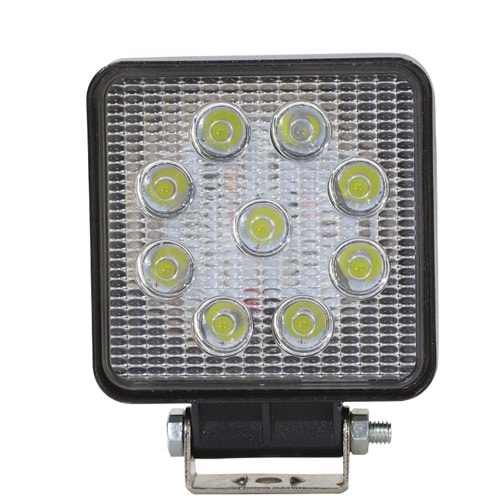 9 LED ÇALIŞMA LAMBASI BEYAZ + KIRMIZI E Belgeli E9 12/24V 27+6W