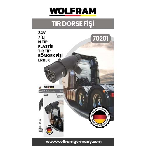 7 Lİ N TİP PLASTİK TIR DORSE FİŞİ ERKEK 24V