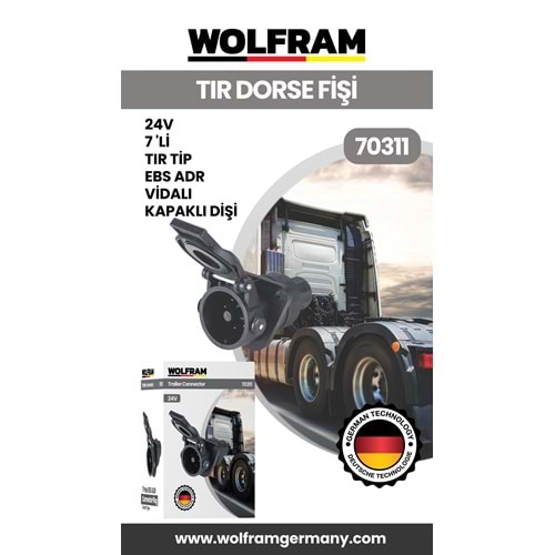 7 Lİ TIR DORSE EBS ADR VİDALI KAPAKLI DİŞİ 24V