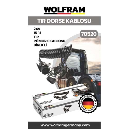 15 Lİ TIR DORSE KABLOSU DİREKLİ 24V