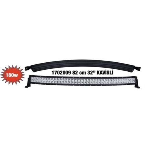 LED ISIK BAR CIFT SIRA 180W 10-30V 87,5CM KAVİSLİ