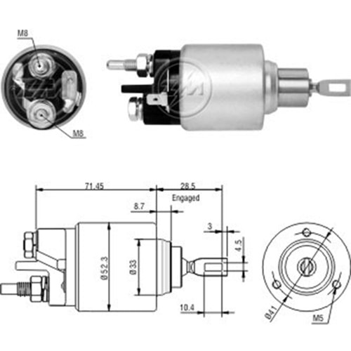 MARS OTOMATIGI 12V 3 DELIKLI DAR GOVDE YM RENAULT CLIO II LAGUNA MEGANE SNLS222B