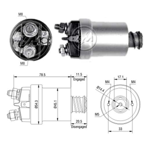 MARS OTOMATIGI 12V 2 DELIKLI MASSER FERGUSON FRANSIZ TIP PEUGEOT 504 505