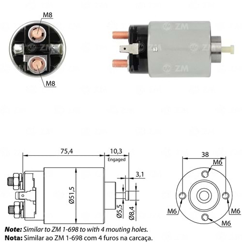 MARS OTOMATIGI 12V MITSUBISHI L300 YENI MODEL HYUNDAI ACCENT MAZDA 323 (TEK FISLI DIK - 4 DELIK)