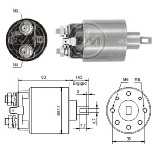 MARS OTOMATIGI 12V 2 DELIKLI NIISSAN MICRA SUNNY SUBARU SNLS621