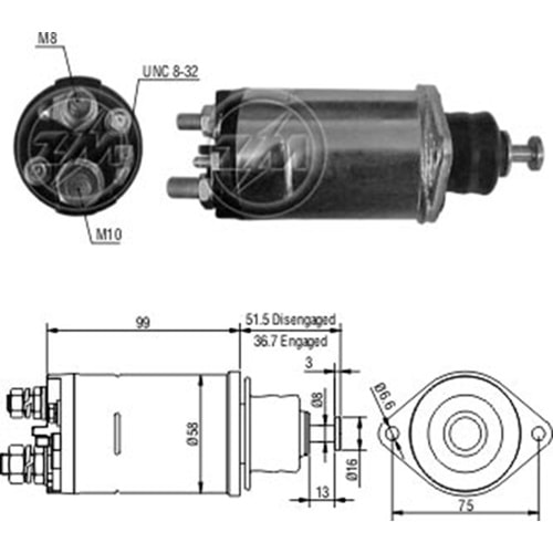 MARS OTOMATIGI 12V 2 DELIKLI 28 MT FORKLIFT IS MAKINASI CBS 1168