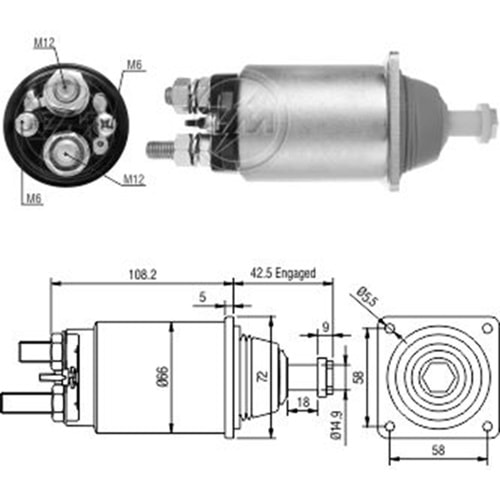 MARS OTOMATIGI 24V 4 DELIKLI DAF YM UZUN TIP CIVATALI