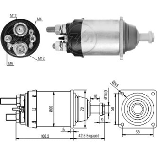 MARS OTOMATIGI 24V 4 DELIKLI MERDECES ACTROS SCANIA UZUN CIVATALI SNLS258A