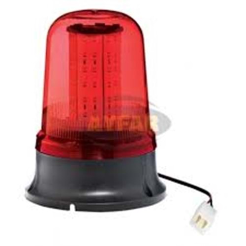 DÖNER İKAZ LAMBA LEDLI 12V24V KIRMIZI