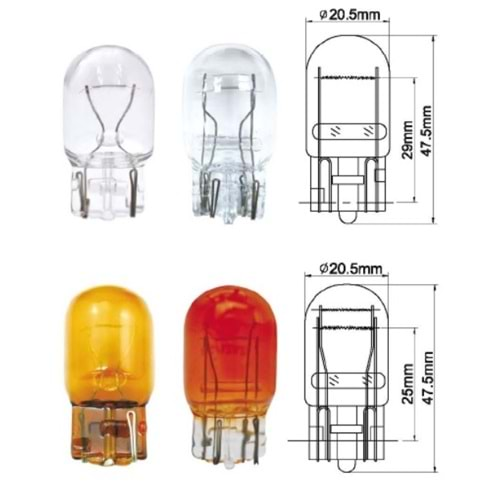 12 V 21 W BÜYÜK DİPSİZ AMPUL