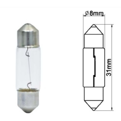 8x31 24 V 3 W SOFİT AMPUL