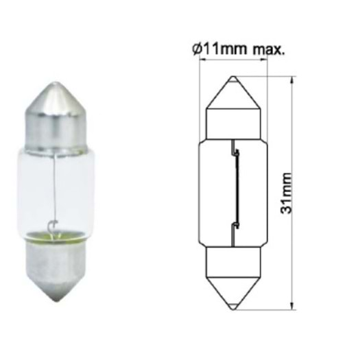 11x38 24 V 5 W SOFİT AMPUL