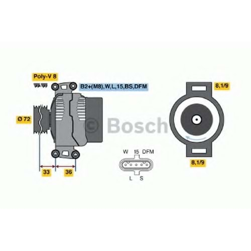 ALTERNATÖR KOMPLE SCANIA 100 AMPER