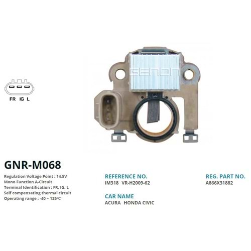 KONJ. 12V HONDA ACURA - CIVIC (A5TA1191) (FR, IG,