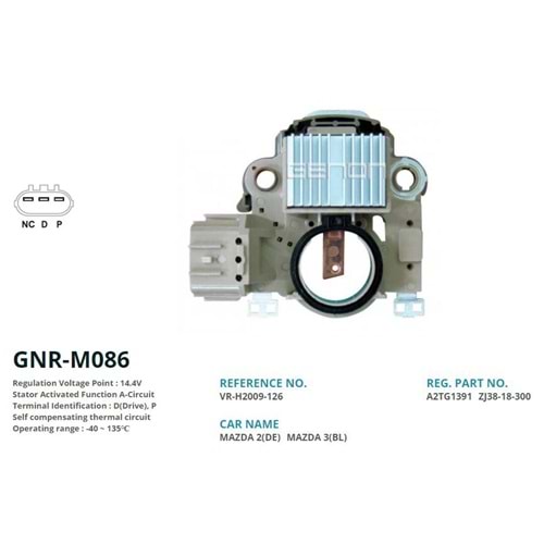 KONJ. 12V MAZDA 2 - MAZDA 3 (A2TG1391) (D(Drıve),