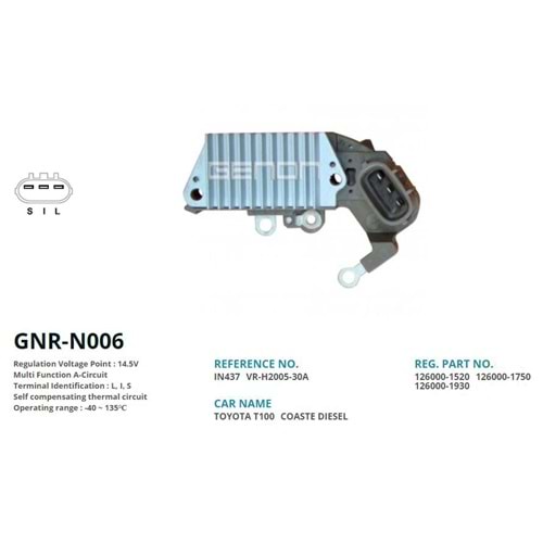 KONJ. 12V TOYOTA CAMRY / LAND CRUISE 63.5mm (L, I,