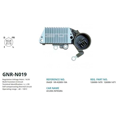 KONJ. 12V HONDA 4 FIS 63.5mm (L, I, FR)