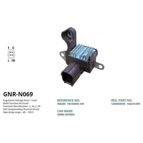 KONJ. 12V HONDA (2008) (L, IG, C, FR)