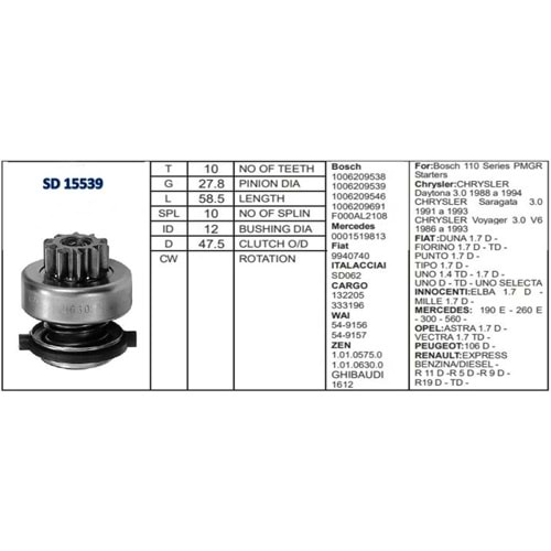 M.DİŞLİSİ 10 DİŞ RENAULT 9 DİZEL