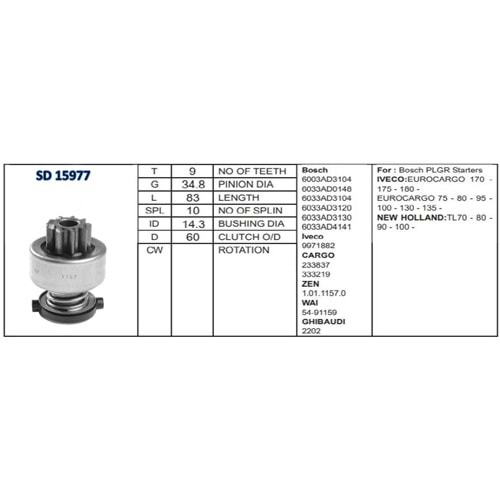 M.DİŞLİSİ 9 DİŞ IVECO Y.M.DİŞLİ