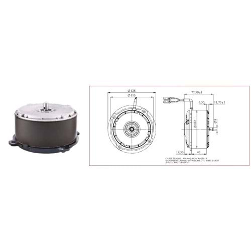 24V ORTA AXIAL MOTORU EMİCİ CW 65123862