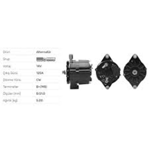 ALT. 12V 120A THERMO SMX1/SMX2