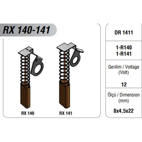 12V MARŞ MOT. KÖMÜRÜ