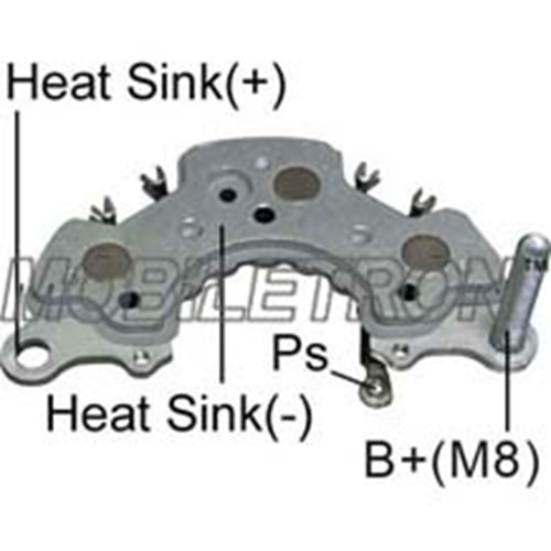 ALTERNATÖR DİOT TABLASI 127MM OPEL COMBO