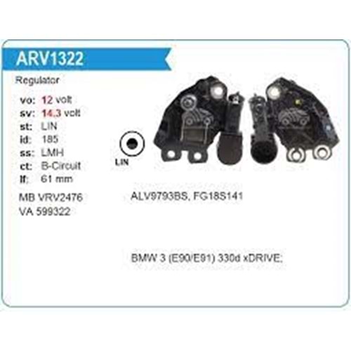 ALTENATÖR KONJEKTÖR 14.3V LIN BMW
