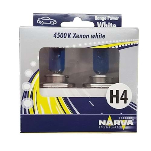 12V H4 60/55W 43T R.POWER WHITE 4500K (2Lİ SET)