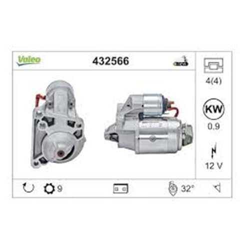 M.MOT.12V 0.9KW 9DİŞ RENAULT VOLVO 440 460