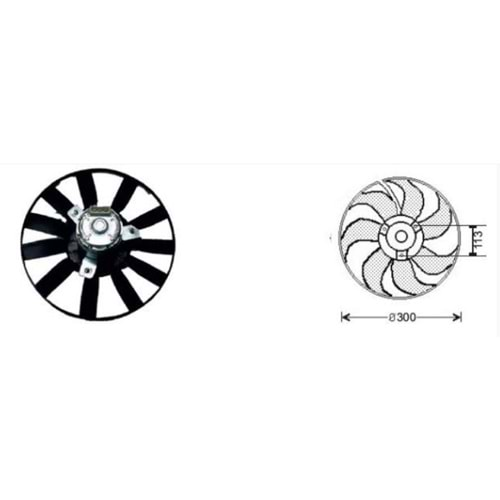 FAN MOTORU VW.GOLF III 1.6-1.9 1992-1997 DIZEL