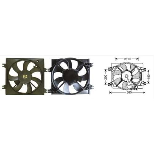 KLİMA F.MOT HYUNDAI ACCENT 00->06 1,3-1,5