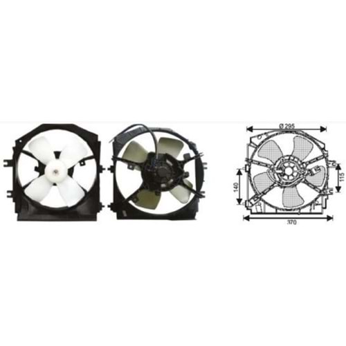 FAN MOTORU MAZDA 323 1995-1998