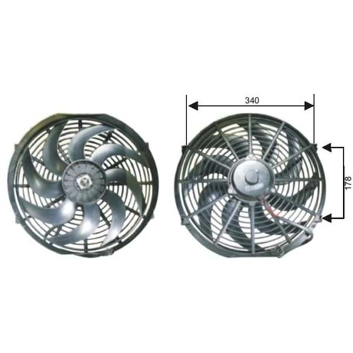 HELIX PERVANELİ FAN MOTORU 12V 14