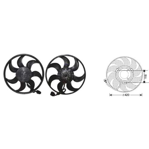 FAN MOTORU VW.T5 2001--> 3290