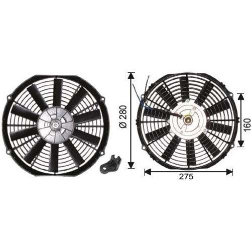 PERVANELİ FAN MOTORU 12 V 12