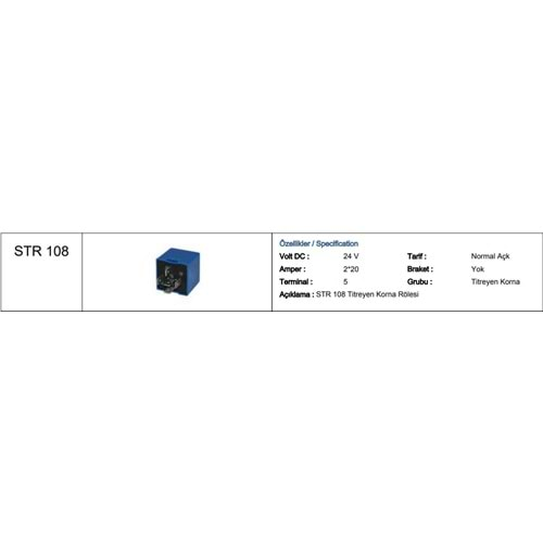 24V TİTREYEN KORNA ROLESİ 15A 5 UÇLU