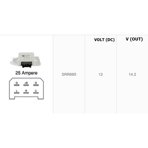 12V REDRESÖRLÜ REGÜLATÖR 6 UÇLU LOMBARDİNİ