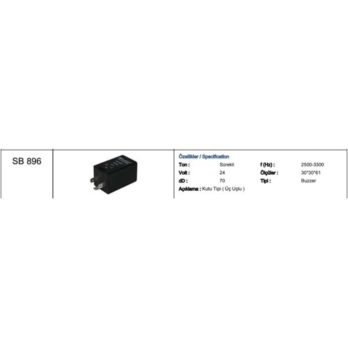 24V KAPI AÇIK UYARICI BUZZER BMC SÜREKLİ İKAZ