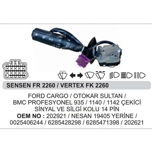 SİNYAL KOLU BMC/CARGO/OTOKAR 202921